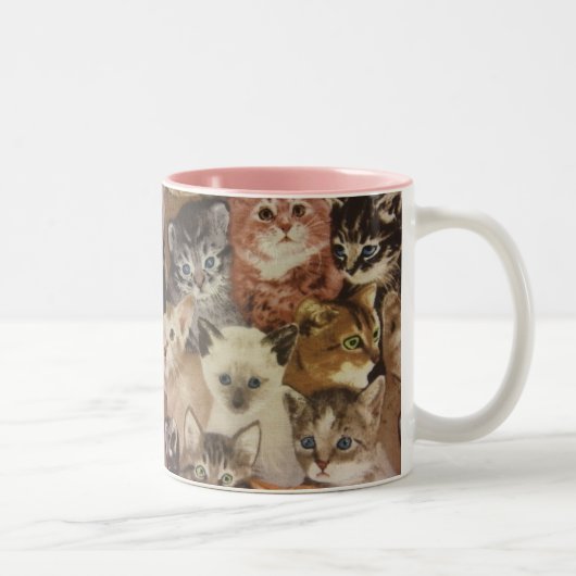 Kätzchen Zweifarbige Tasse (Rechts)