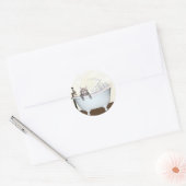 Kätzchenbadezeit Runder Aufkleber (Umschlag)