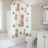 Kätzchenduschvorhang weiß duschvorhang (Beispiel)