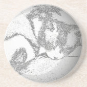 Kätzchenförmiger Sand Untersetzer (Vorne)