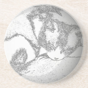 Kätzchenförmiger Sand Untersetzer