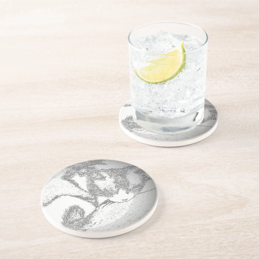 Kätzchenförmiger Sand Untersetzer (Seite)