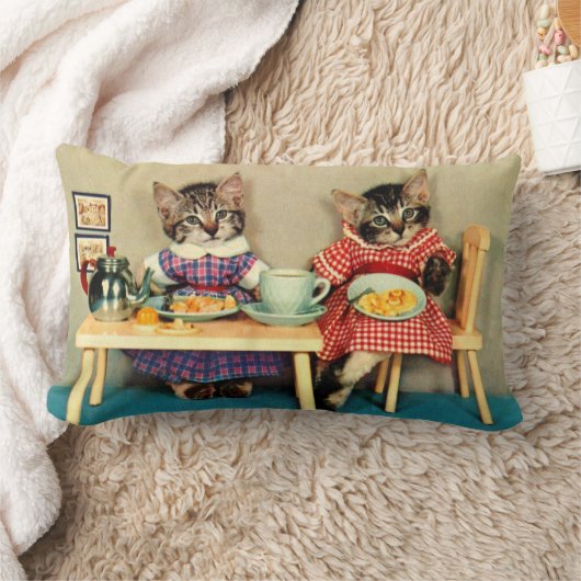 Kätzchenfrühstück Lendenkissen (Decke)