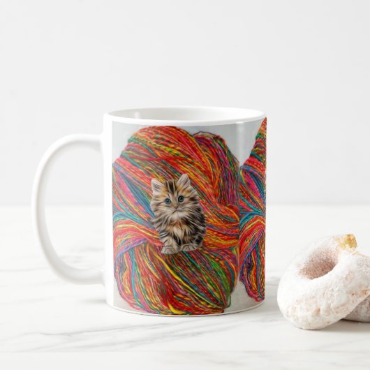 Kätzchengarn Tasse (Mit Donut)