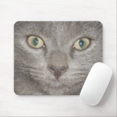 Kätzchengesicht2 mousepad-grau mousepad (Mit Mouse)