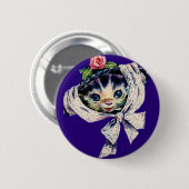 Kätzchenkatze in einem Kätzchen Button (Vorne & Hinten)