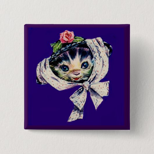 Kätzchenkatze in einem Kätzchen Button (Vorderseite)