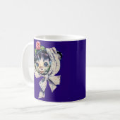 Kätzchenkatze in einem Kätzchen Kaffeetasse (Vorderseite Links)