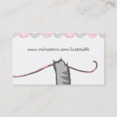 Kätzchenkatzen-Stricknadel-Garnstricker Visitenkarte (Rückseite)