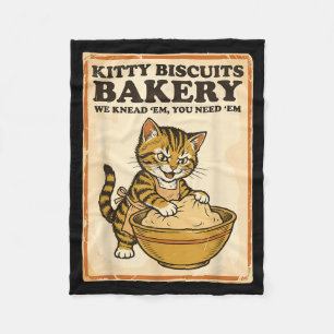 Kätzchenkekse Bäckerei lustige Katze knetet Teig M Fleecedecke