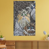 Katze3 - Fotoabomb Leinwanddruck (Insitu (Wohnzimmer))