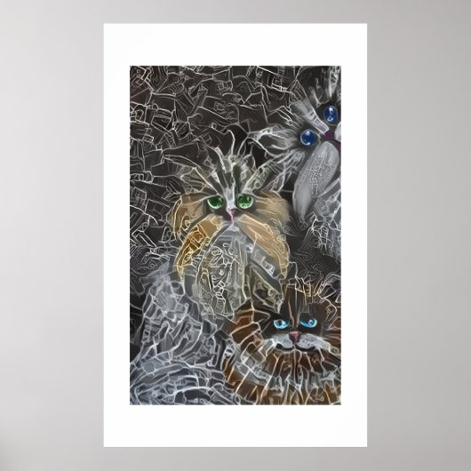 Katze3 - Fotoabomb Poster (Vorne)