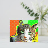 Katze 02 postkarte (Stehend Vorderseite)