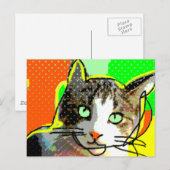 Katze 02 postkarte (Vorne/Hinten)