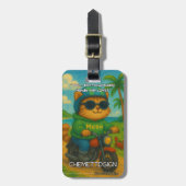 Katze 05 Kinder Gepäckanhänger (Vorderseite vertikal)