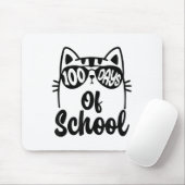 Katze 100. Schullehrer Kinder 100 Tage Mousepad (Mit Mouse)