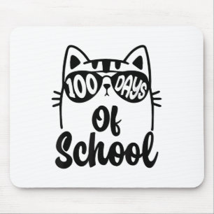 Katze 100. Schullehrer Kinder 100 Tage Mousepad