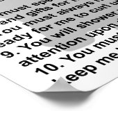 Katze 10 Druck für Gebote Poster (Ecke)