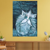 Katze 1 - Anstacheln Leinwanddruck (Insitu (Wohnzimmer))