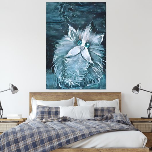 Katze 1 - Anstacheln Leinwanddruck (Insitu (Schlafzimmer))