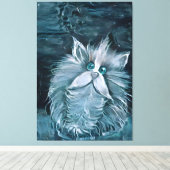 Katze 1 - Anstacheln Leinwanddruck (Insitu (Holzboden))