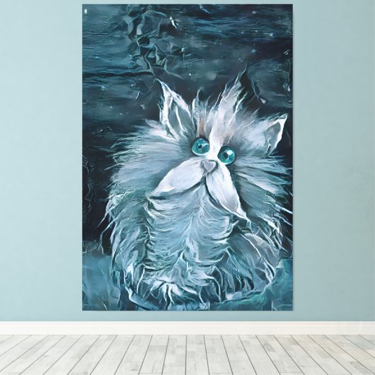 Katze 1 - Anstacheln Leinwanddruck (Insitu (Holzboden))