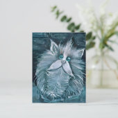 Katze 1 - Anstacheln Postkarte (Stehend Vorderseite)
