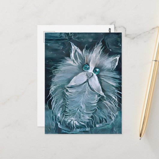 Katze 1 - Anstacheln Postkarte (Vorderseite/Rückseite Beispiel)