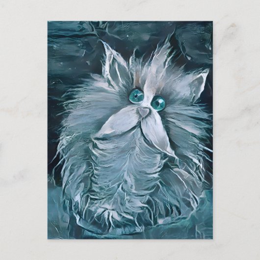 Katze 1 - Anstacheln Postkarte (Vorderseite)