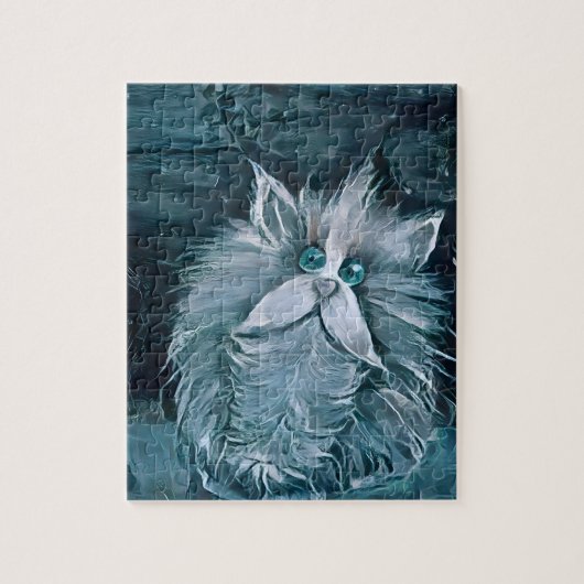 Katze 1 - Das Jigsaw Puzzle anstarren (Vertikal)
