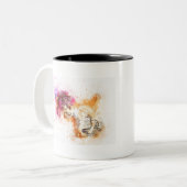 Katze 1 zweifarbige tasse (Vorderseite Links)