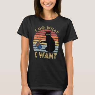 Katze 2022 Retro-Katze Ich mache, was ich will Kat T-Shirt