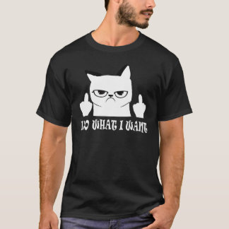 Katze 2022 Retro-Katze Ich mache was ich will Katz T-Shirt