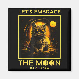 Katze 2024 Totale Sonnenfinsternis Umarme Mond Lus Magnet