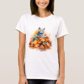 Katze 2 im Herbst T - Shirt (Vorderseite)