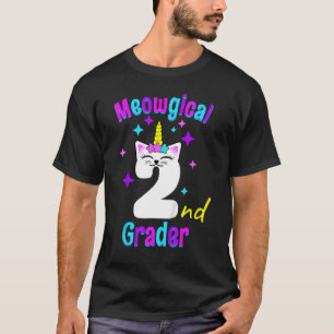 Katze 2. Klasse Zurück zur Schule Caticorn Einhorn T-Shirt