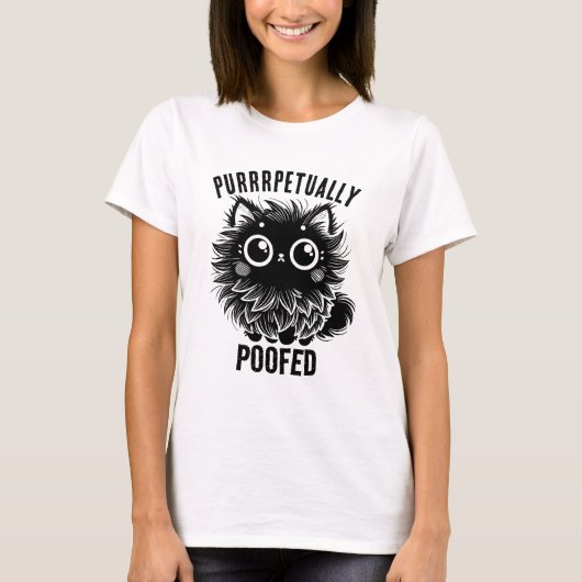 Katze 2 T - Shirt, ferngepuffert T-Shirt (Vorderseite)