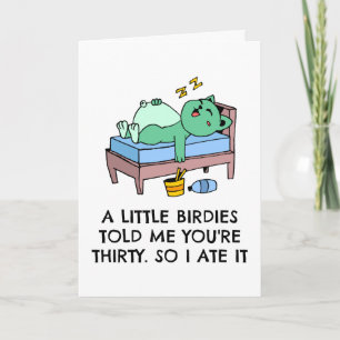 Katze, 30. Geburtstagskarte Karte