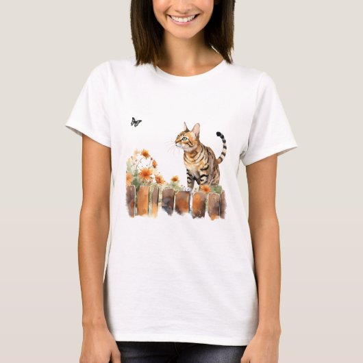 Katze 3 im Herbst T - Shirt (Vorderseite)