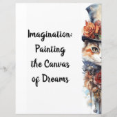 Katze 3 Kätzchen mit Rose Aquarell (Vorderseite)