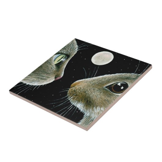 Katze 413 Kaninchenmoon Fliese (Seite)