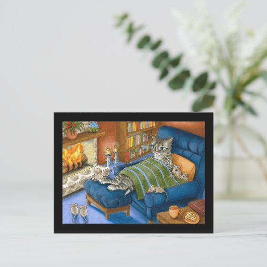 Katze 459 PostCard Postkarte (Stehend Vorderseite)