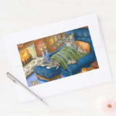 Katze 459 rechteckiger aufkleber (Umschlag)