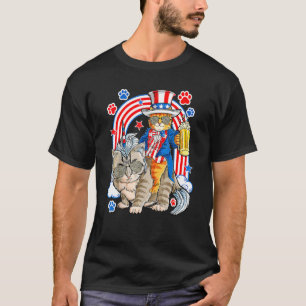 Katze 4. Juli Brille Und Einhorn Meowica Mit D T-Shirt