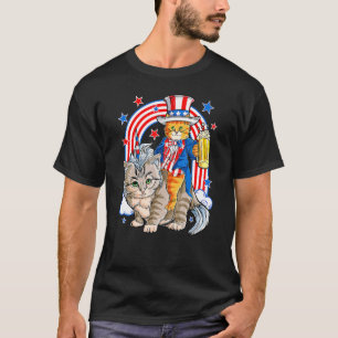 Katze 4. Juli Caticorn Einhorn Meowica Frauen T-Shirt