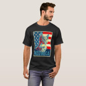 Katze 4. Juli Meowica Kitty Katze Merica USA Ameri T-Shirt (Vorne ganz)