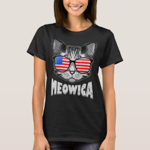 Katze 4. Juli Meowica Merica Kitty USA T-Shirt