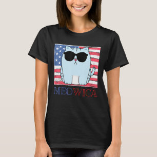 Katze 4. Juli Meowica Patriotic Katze Besitzer T-Shirt