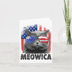 Katze 4. Juli Shirts Meowica Merica Men Usa Amer Karte