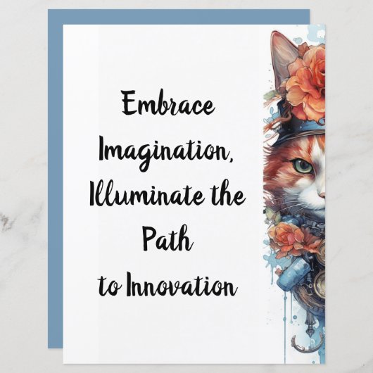 Katze 4 Kitten mit Rose Aquarell (Vorne/Hinten)